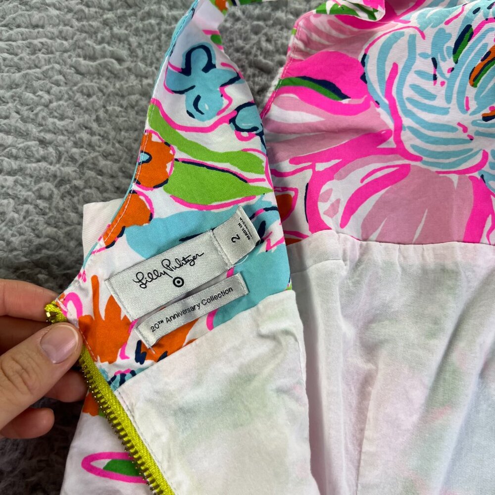 Lilly Pulitzer Shift Dress 2 Pink Nosey Posey Floral Target 20th Anniversary - Picture 7 of 8